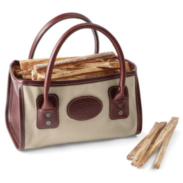 Canvas and Leather Fatwood Carrier - 