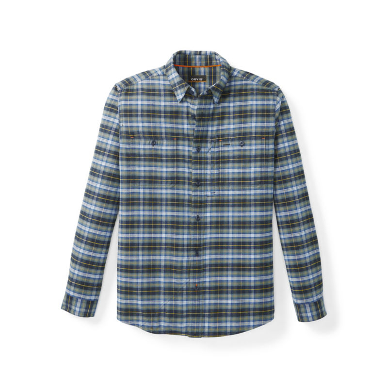 Flat Creek Tech Flannel Shirt - DARK NAVY/ULTRAMARINE PLAID