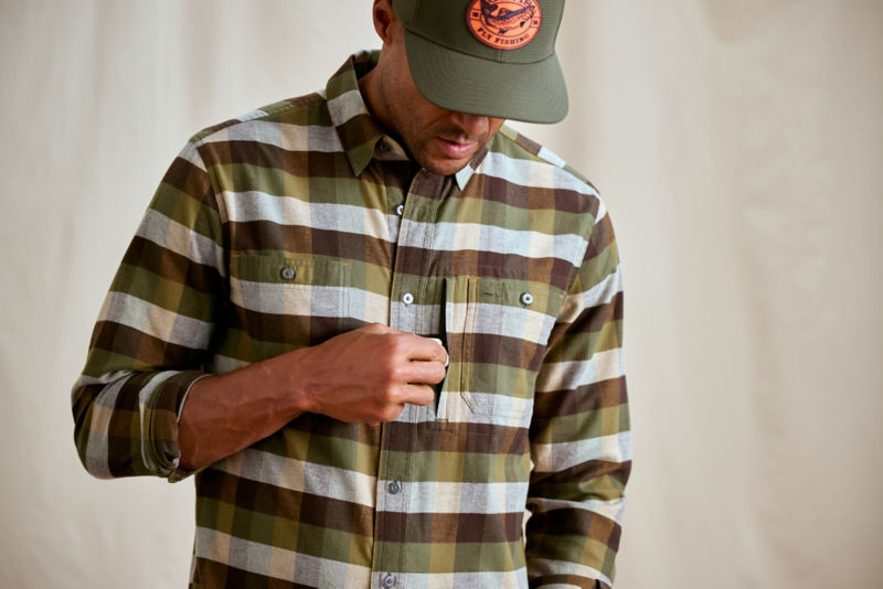 Flat Creek Tech Flannel Shirt - TARRAGON/MOSS image number 1