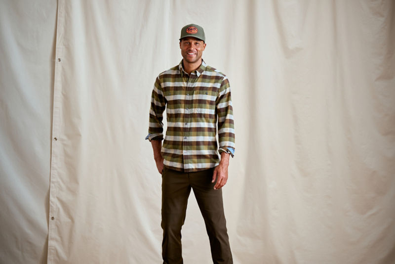 Flat Creek Tech Flannel Shirt - TARRAGON/MOSS