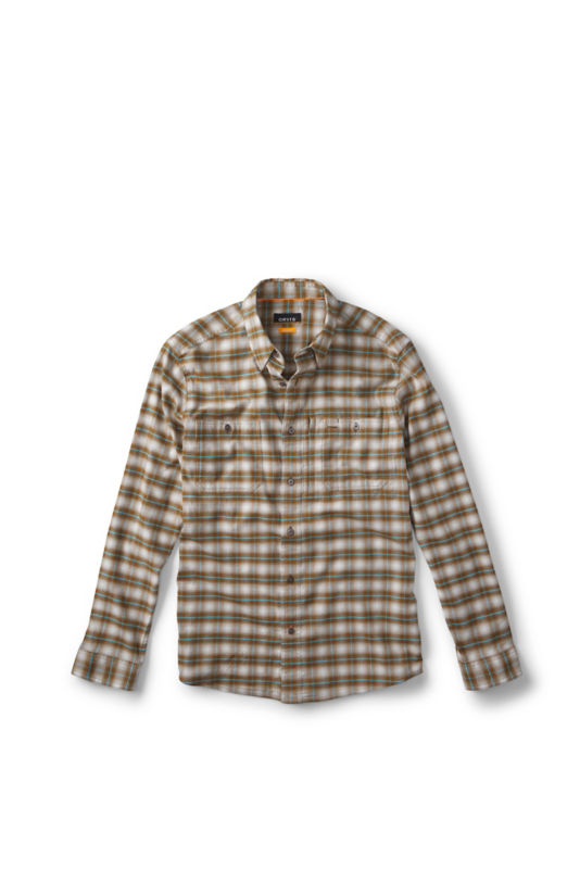 Flat Creek Tech Flannel Shirt - HAZELNUT/AQUA