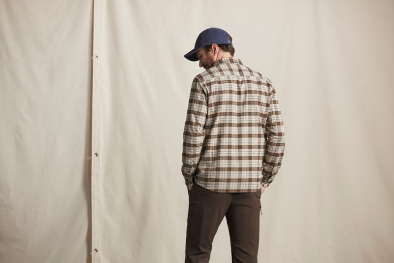 Flat Creek Tech Flannel Shirt - MUSHROOM/EMBER PLAID image number 2