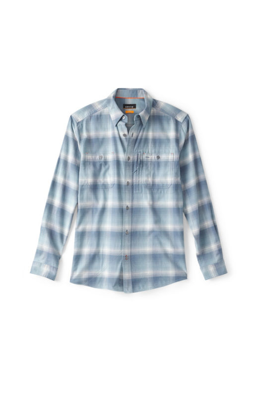 Flat Creek Tech Flannel Shirt - HAZE/BLUE PLAID