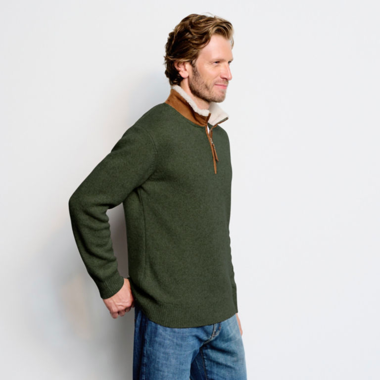 Stowe Quarter-Zip Sweater - OLIVE image number 2