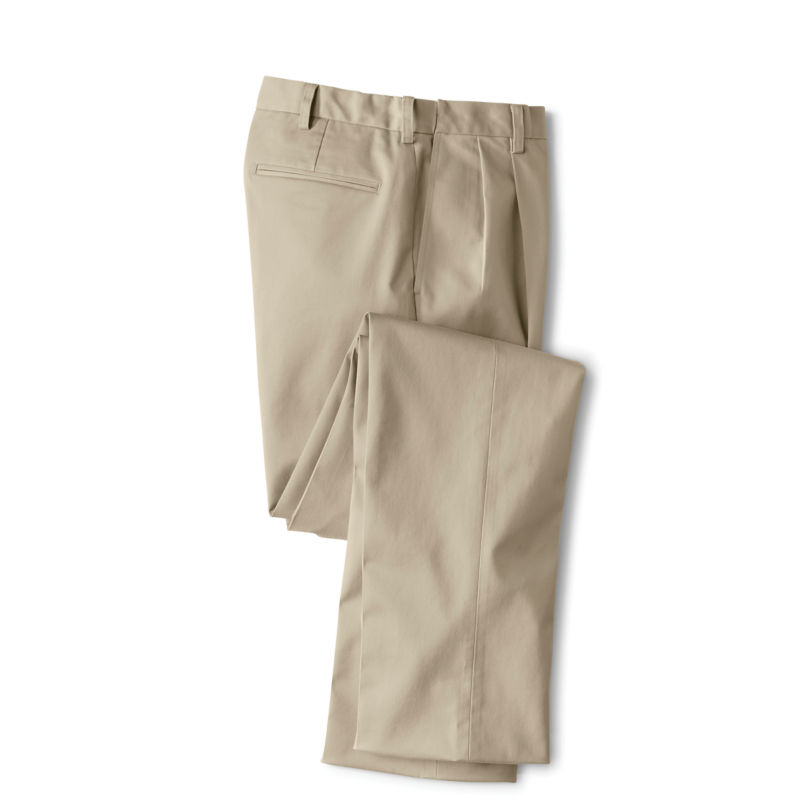 Wrinkle-Free Stretch Chinos Pleated - KHAKI