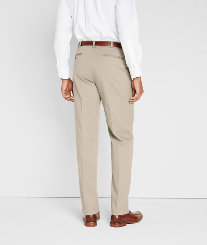 Wrinkle-Free Stretch Chinos Pleated - KHAKI image number 3