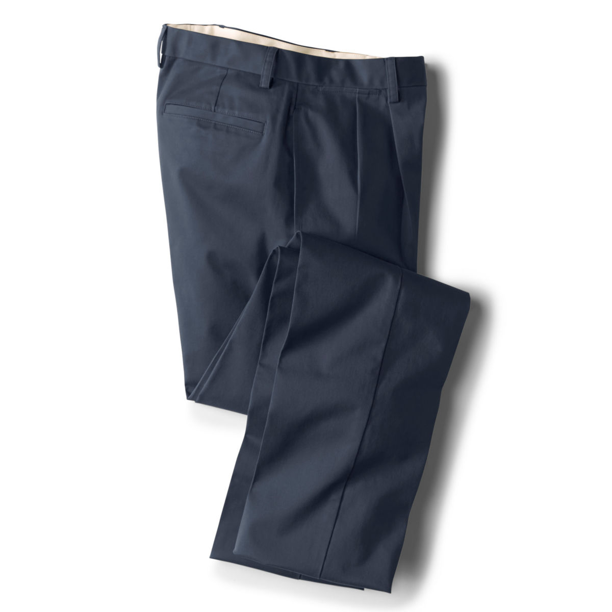 Wrinkle-Free Stretch Chinos Pleated - NAVYimage number 0