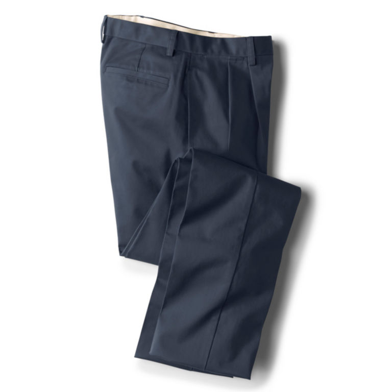 Wrinkle-Free Stretch Chinos Pleated - NAVY image number 0