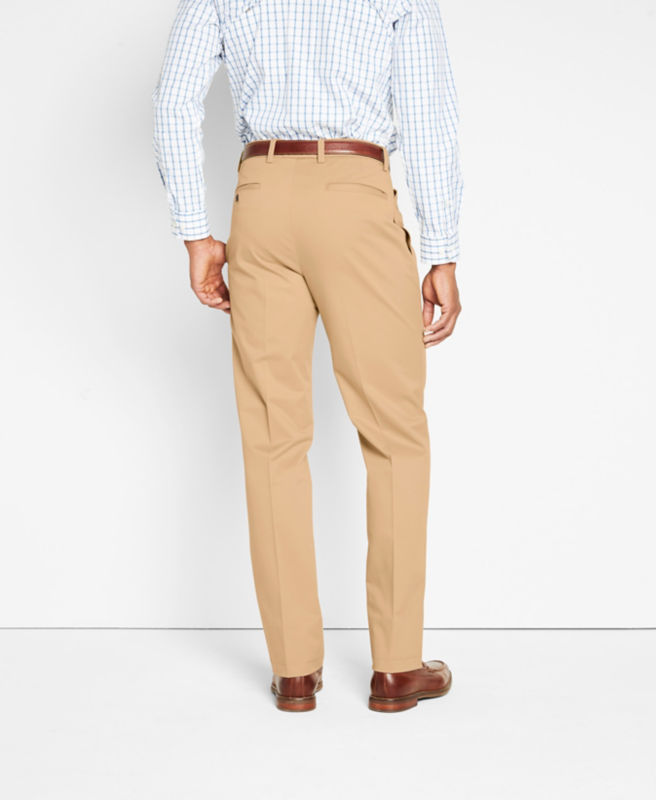 Wrinkle-Free Stretch Chinos Pleated - FIELD KHAKI image number 3