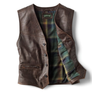 Powderhorn Leather Vest - DARK TANimage number 1