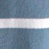 Organic Cotton Striped Quarter-Button Sweatshirt - TEMPEST BLUE
