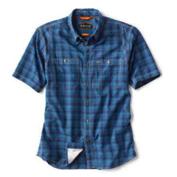 Tech Chambray Short-Sleeved Work Shirt - BLUE MOON PLAID