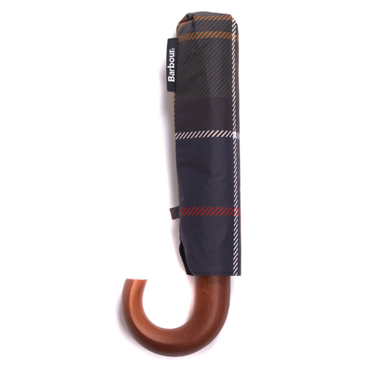 Barbour&reg; Tartan Mini Umbrella - OLIVE image number 1