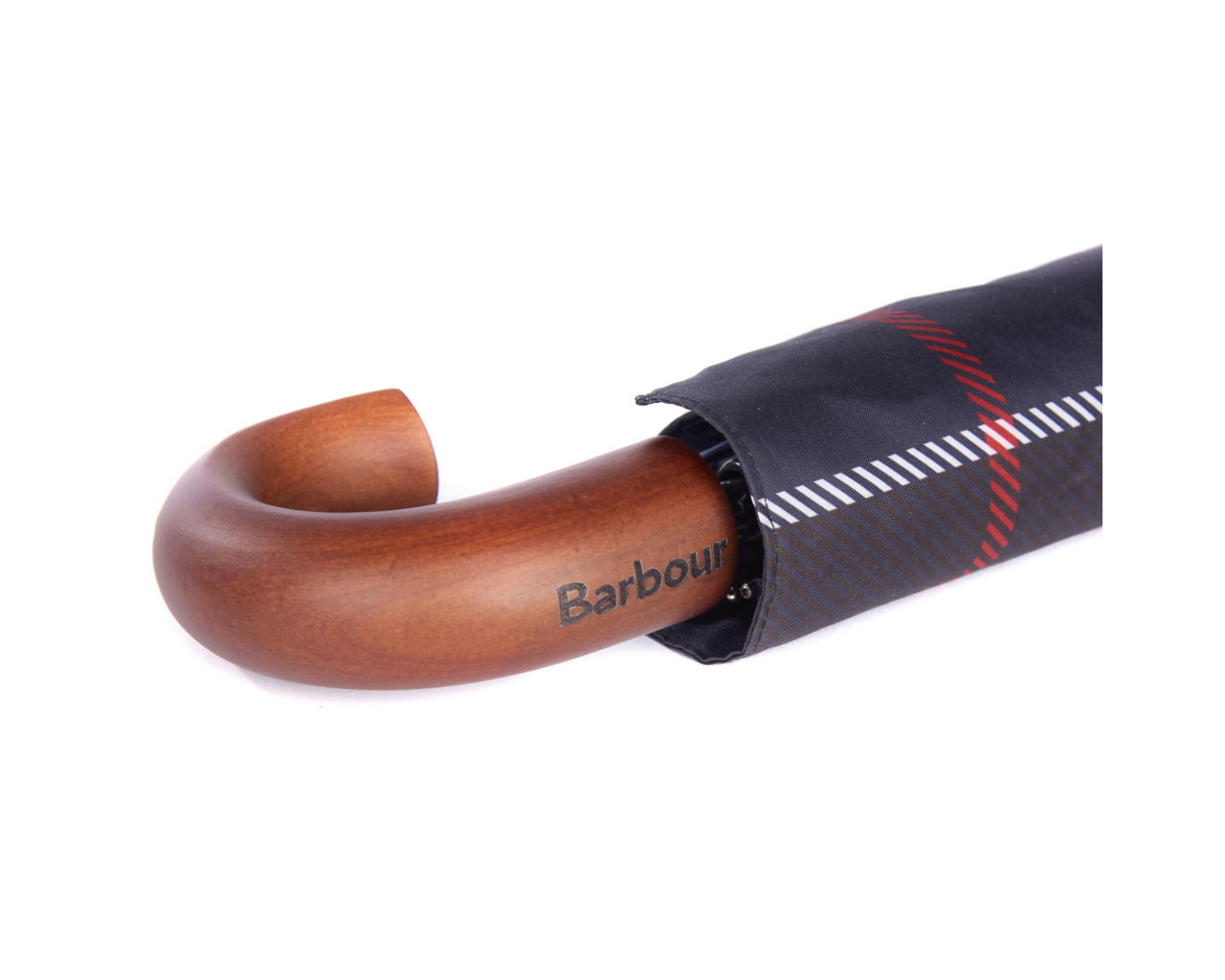 Barbour® Tartan Mini Umbrella - OLIVE image number 2