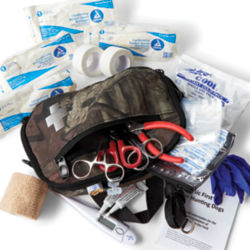 A dog first aid kit