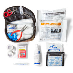 Showing the contents of the Field Dog First Aid Kit