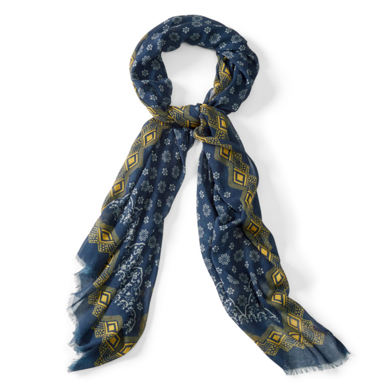 Patterned Cotton/Modal Scarf -  image number 0