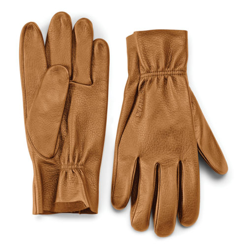 A pair of leather hunting gloves