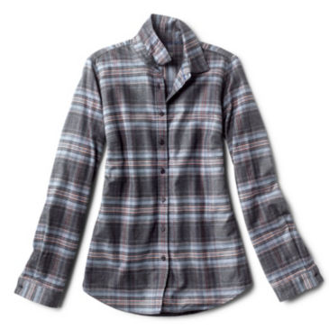 Women’s Lodge Flannel Plaid Shirt - BLUESTONE PLAID