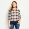 Women’s Lodge Flannel Plaid Shirt - MINERAL BLUE image number 4