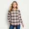 Women’s Lodge Flannel Plaid Shirt - MINERAL BLUE image number 1