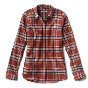 Women’s Lodge Flannel Plaid Shirt - REDWOOD