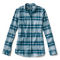 Women’s Lodge Flannel Plaid Shirt - MINERAL BLUE image number 0