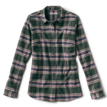 Women’s Lodge Flannel Plaid Shirt - DARK PINE