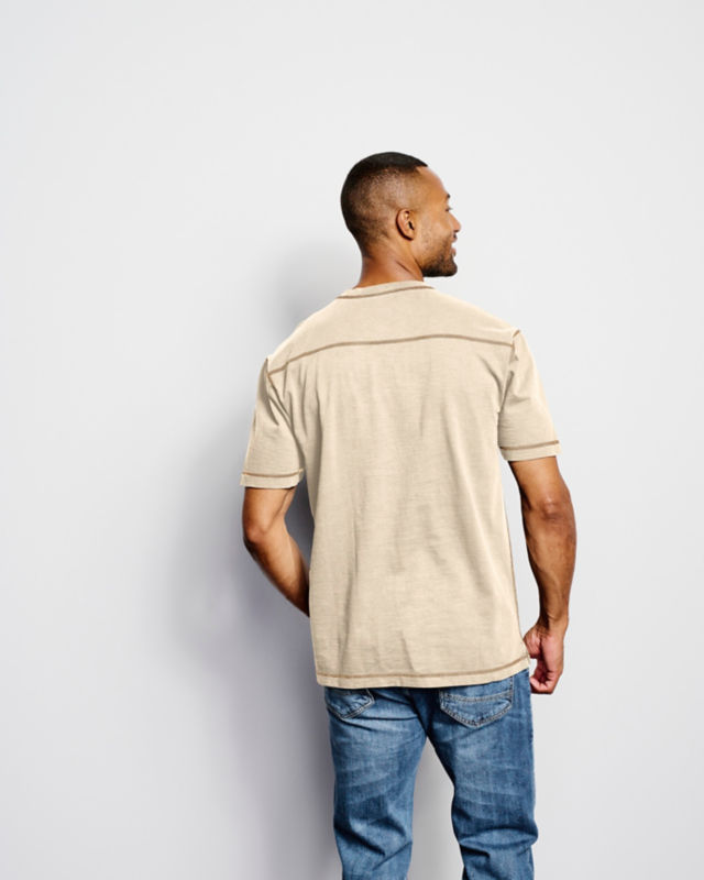 Montana Morning&reg; Short-Sleeve High V-Neck T-Shirt - CREAM image number 3