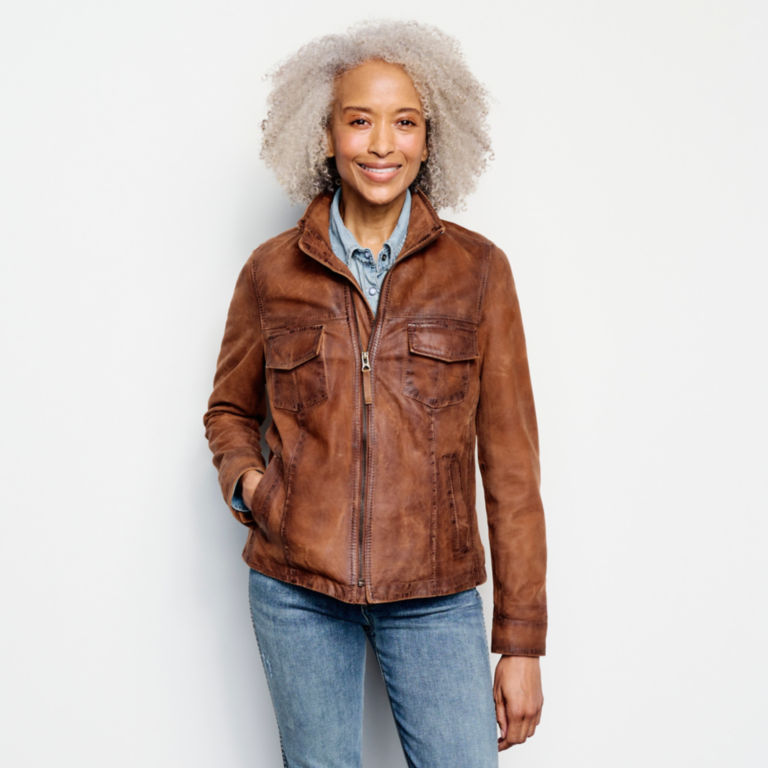 Latitude Leather Jacket - BRONZE image number 1