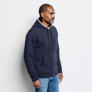Outdoor Quilted Hooded Sweatshirt - NAVYimage number 2