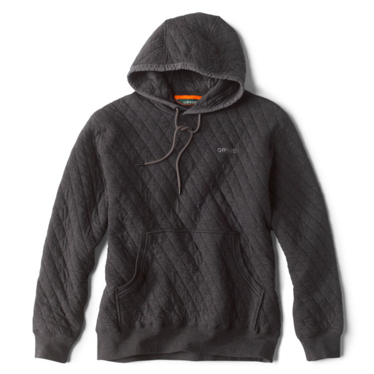 Outdoor Quilted Hooded Sweatshirt - BLACK image number 0