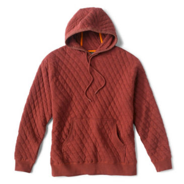 Outdoor Quilted Hooded Sweatshirt - REDWOOD