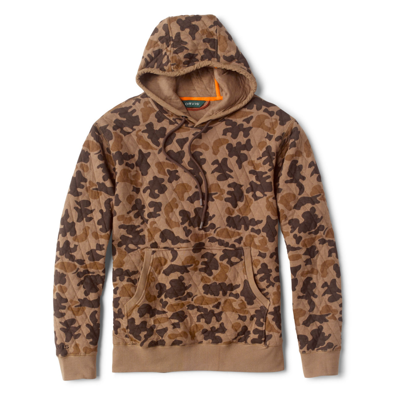 Men's Outdoor Quilted Hooded Sweatshirt | Orvis Camo | Size Medium | Cotton