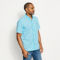 Printed Tech Chambray Short-Sleeved Shirt - DUSTY BLUE image number 2