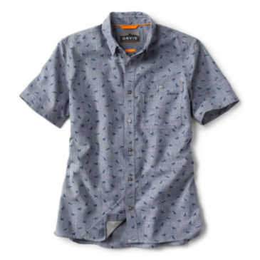 Printed Tech Chambray Short-Sleeved Shirt - 
