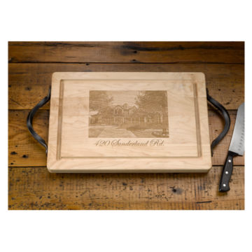 Personalized Etched House Cutting Board - image number 0