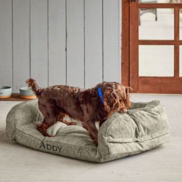 Dog bites at its ToughChew Bed