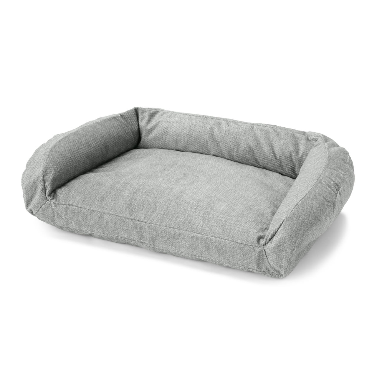 ToughChew®  ComfortFill-Eco™ Bolster Dog Bed - GREY TWEED image number 0
