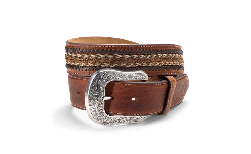 Horsehair Inlay Bison Leather Belt | Orvis