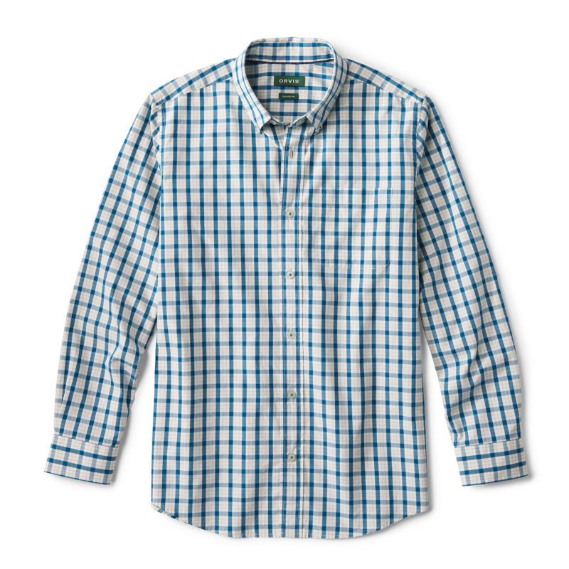 Men's Heritage Poplin Long-Sleeve Shirt - PACIFIC BLUE/SNOW
