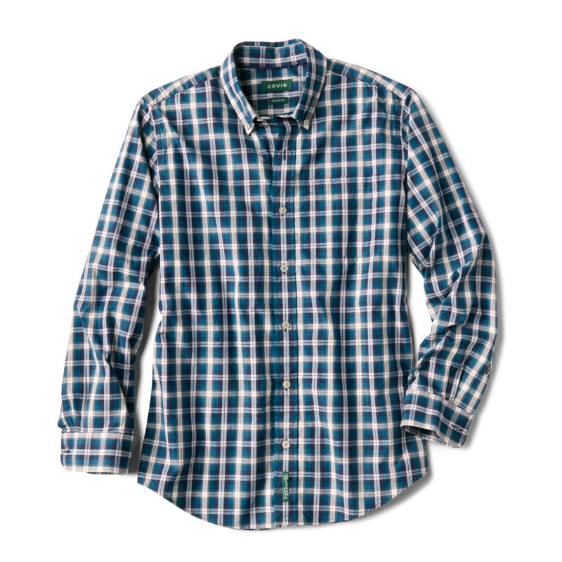 Men&rsquo;s Heritage Poplin Long-Sleeve Shirt - BLUE LAGOON