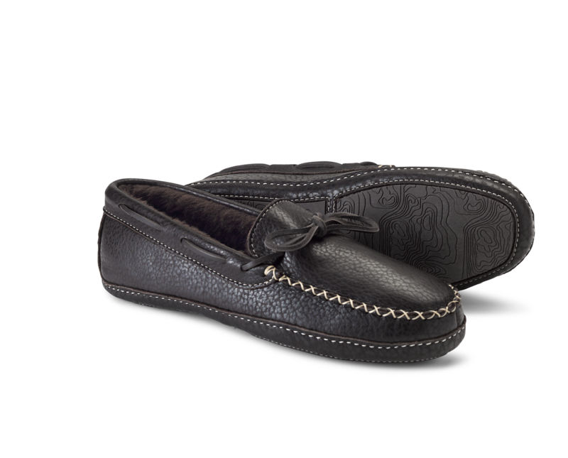 Ouroboros Home Warm & Comfortable Mens Buffalo Leather Slippers 