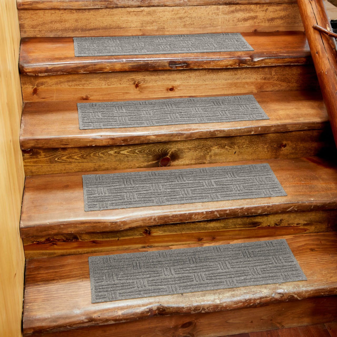 Oxford Weave Stair Tread - GRAY image number 0