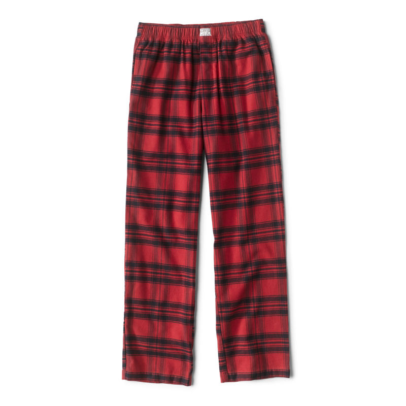 Perfect Flannel Pajama Bottoms - RED/BLACK TARTAN