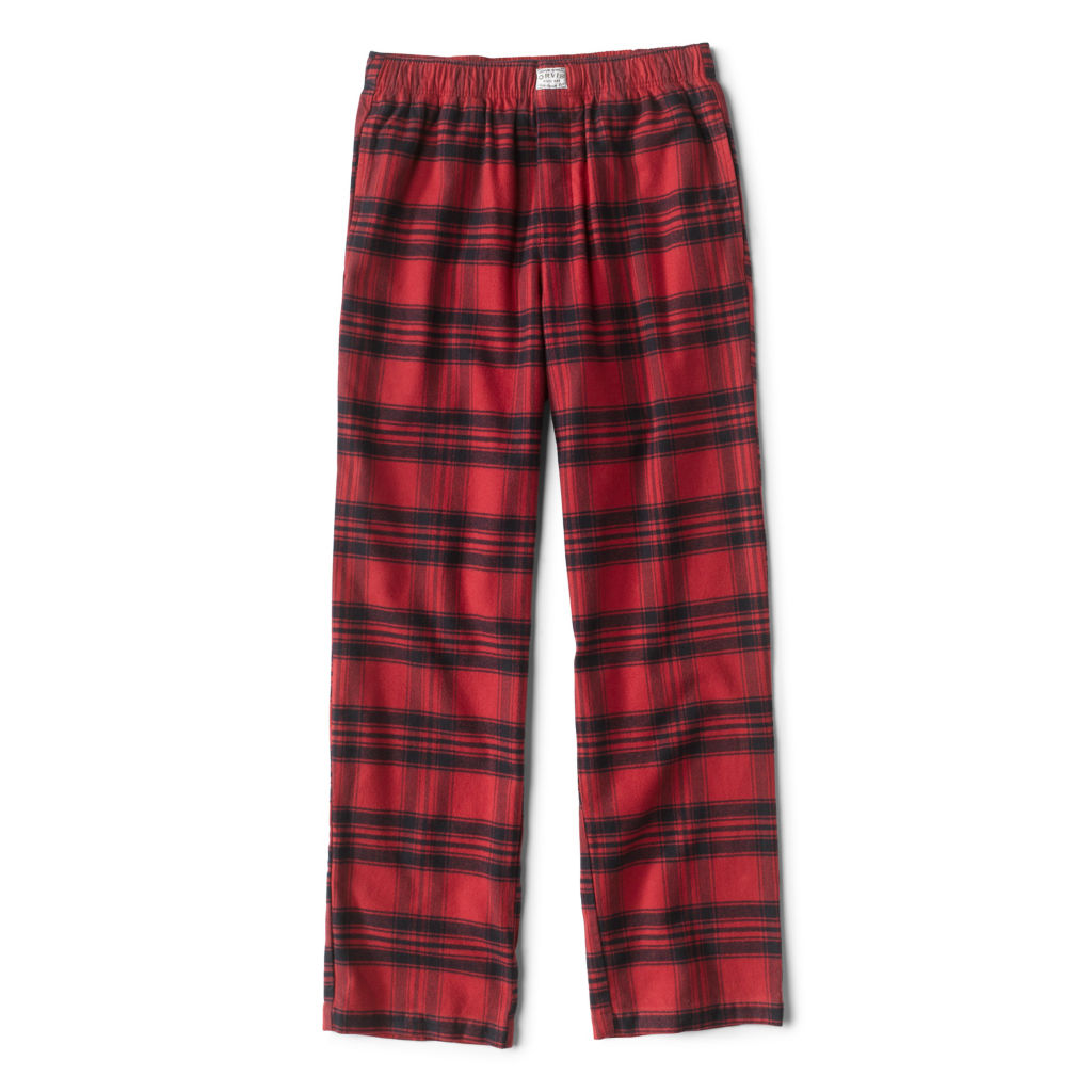 Perfect Flannel Pajama Bottoms - RED/BLACK TARTAN image number 0