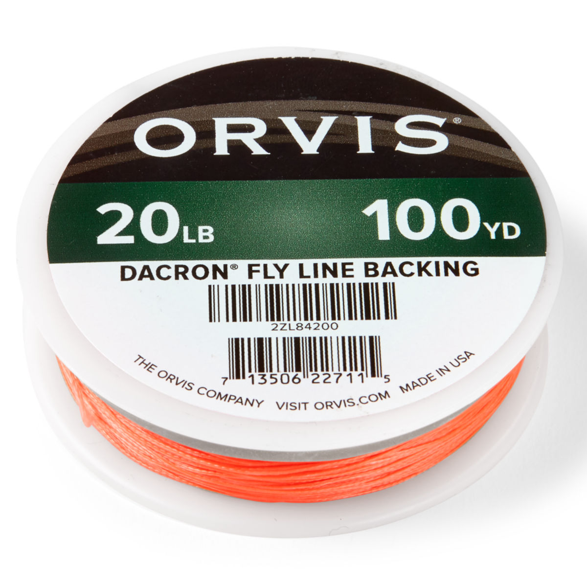 50 a 2500 yardas Carretes prueba de 20 lb Orvis Dacron Fly respaldo de línea Naranja 