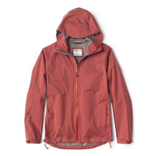 A red hooded jacket