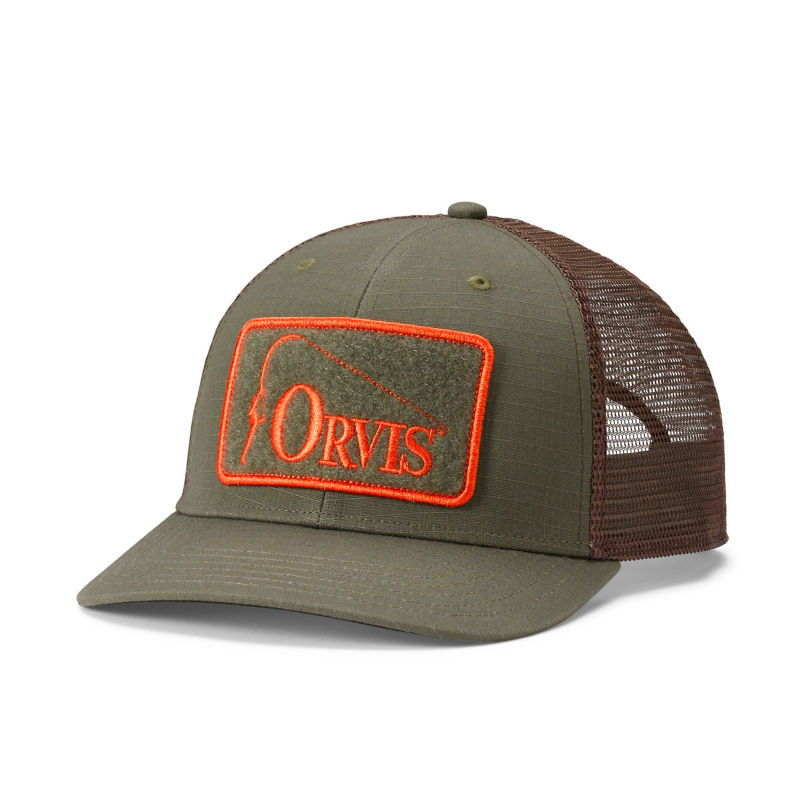 Ripstop Covert Trucker Hat - OLIVE/BLAZE