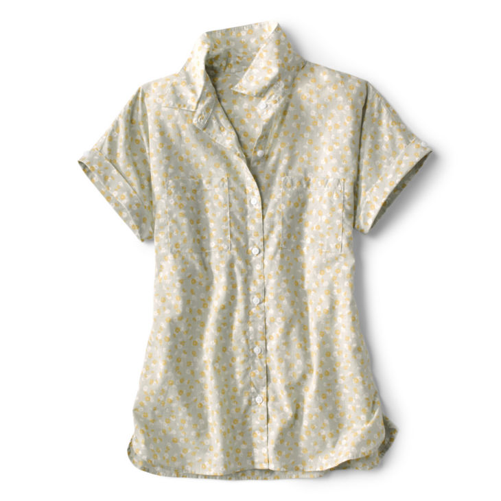 Easy Printed Short-Sleeved Camp Shirt - HERON